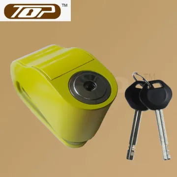 2013 new yellow color motorcycle disc alarm lock