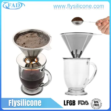 Pour over 304 stainless steel coffee dripper