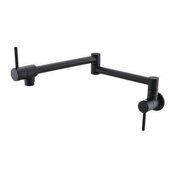 Black Folding Swing Arm Pot Filler Faucet for Kitchen
