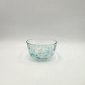 Light green blown glass candle bow