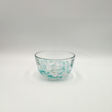 Light green blown glass candle bow