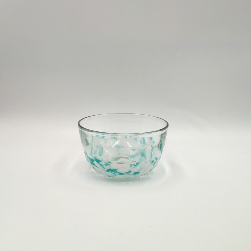 Light green blown glass candle bow