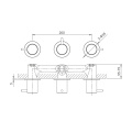 SEAWIND double lever bath mixer for concealed installation