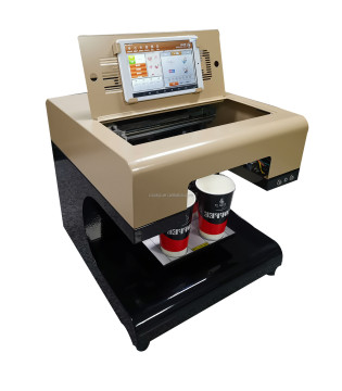 3D DIY Selfie Color Coffee Printer: Commercial Edible Ink Digital Latte Art Machine