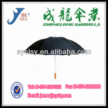 27"*8k Promotional Double Ribs Wooden Handle Golf Umbrella