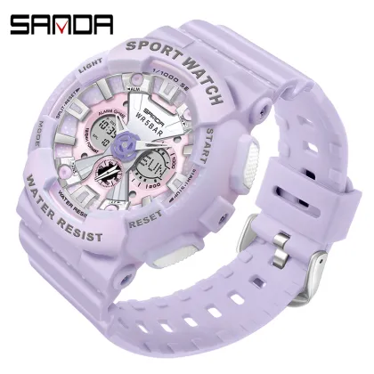 SANDA Women's Watch: A Stylish, Multi-Functional Digital Sport Timepiece with Luminous Display and Calendar