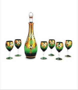 Decal, Paint Bottle With 6 Cups Drinking Wine Glass Gift Sets / Steml  Drinkware Set