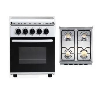 Free Standing Gas Oven with 4 Burners Stainless Steel Kitchen Appliance
