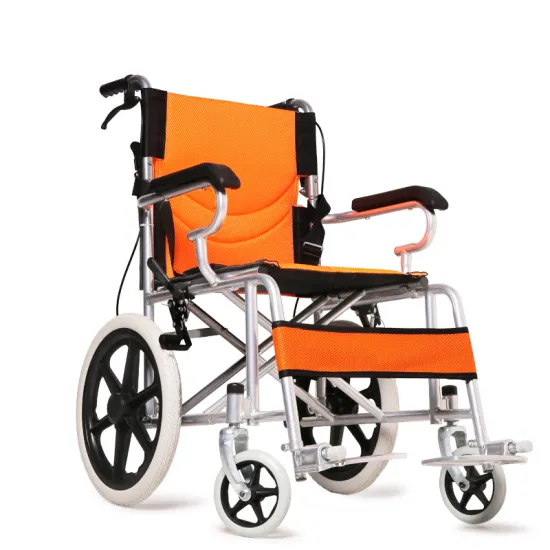 Ordinary Folding Wheelchair with 18kg Capacity and Restraint Belt