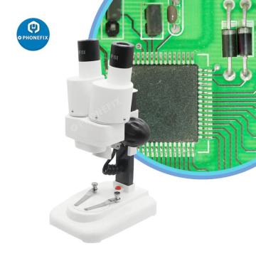 Binocular Stereo Microscope For PCB Soldering Observation with Wide Field Eyepiece LED Light