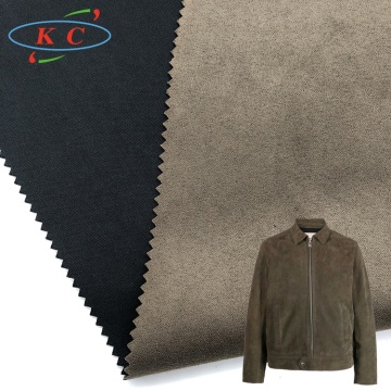 Polyester Suede terikat kain softshell 295gsm untuk jaket