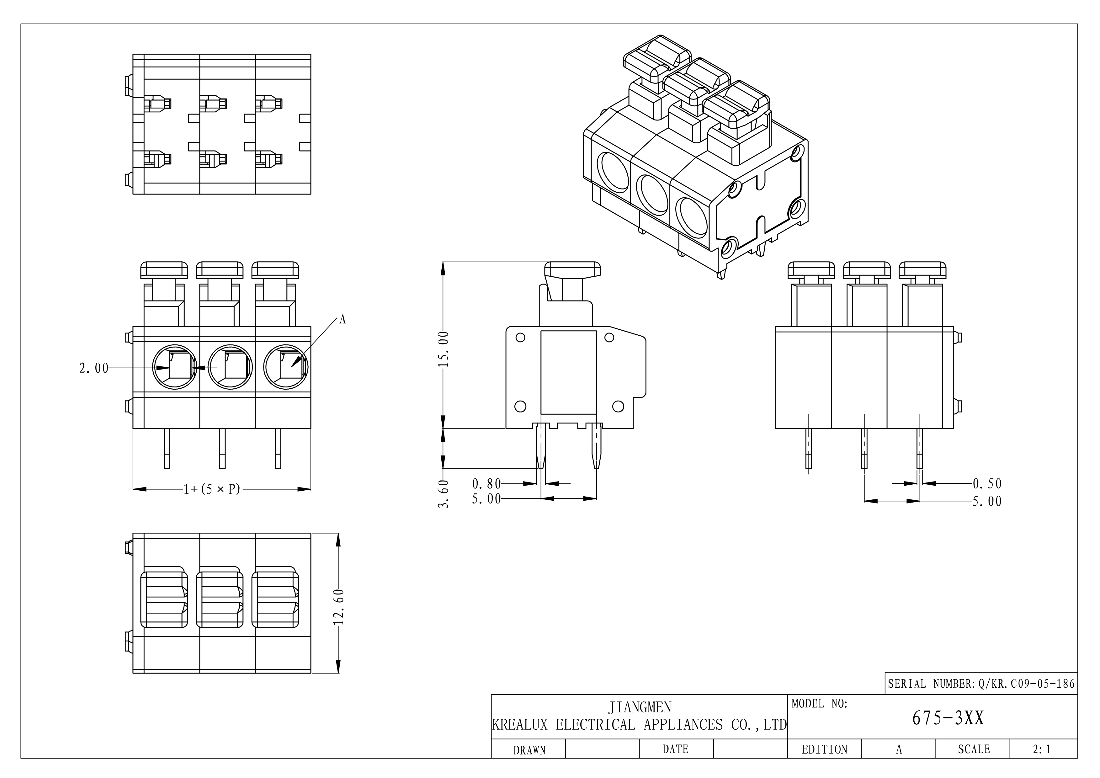 Center Distance Of Pcb Pins 5mm