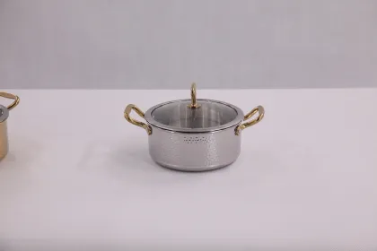 Commercial three-layer steel soup pot