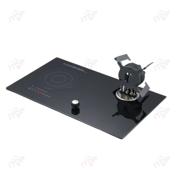 2-Burner Stainless Steel Gas and Electric Cooktop