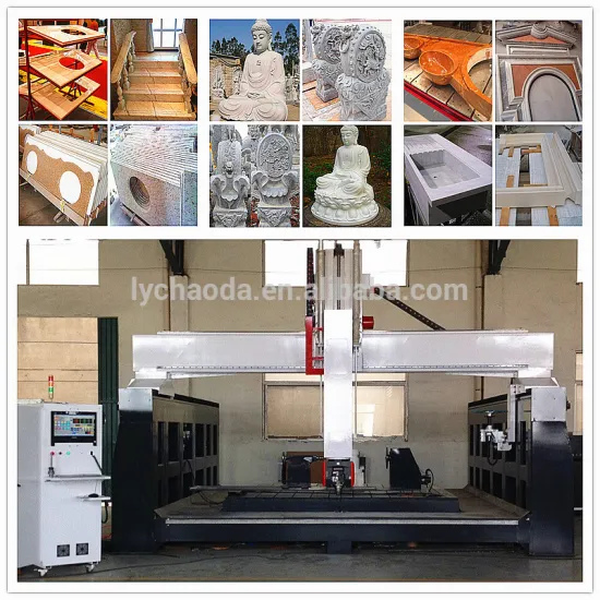 steinbearbeitung 5 achse cnc / 5 axis 3d stone sculpture cnc router