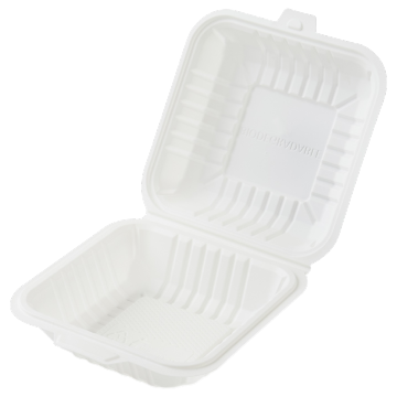 6inch Take-Out Hinged 3-compartments Bento packaging