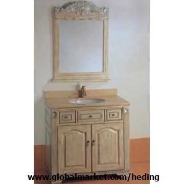 classic bathroom cabinet with mirror & basin