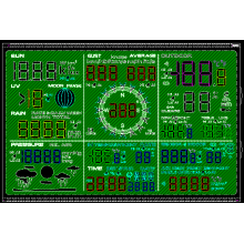 Pantalla LCD de cristal líquido translúcido de consumo de baja potencia