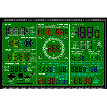 Multi-color silk screen LCD display for sale