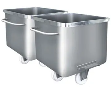 Rk Bakeware China 200L Heavy Duty Stainless Steel Euro Bins Stainless Steel Dough Bins Meat Bins Tuna Bins
