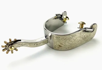 Western Spurs With Brass Buttons