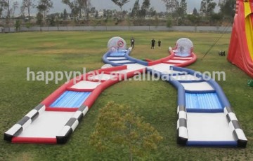 Inflatable zorb ball track rolling down slope inflatable body ball
