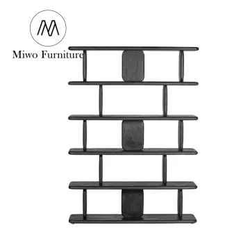 Custom Nordic Modern Luxury Wooden Bookcase for Wall Display