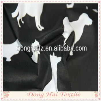 Popular 100% cotton dog printed canvas fabric for bags