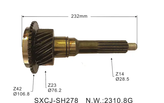ME606816 Auto Parts Transmission Gear Shaft 42T-23T-14T for Mitsubishi 4D34