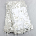 Pearl beaded tulle fabric for luxury party dress