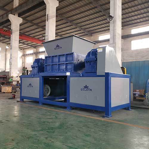 Industrial 55 Gallon Drums Twin Shaft Shredder Plastic Blue Drums Shredder Machine Manufactory