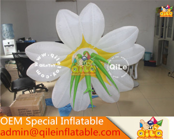 Chinese Made pretty flower LED inflatable for party rent