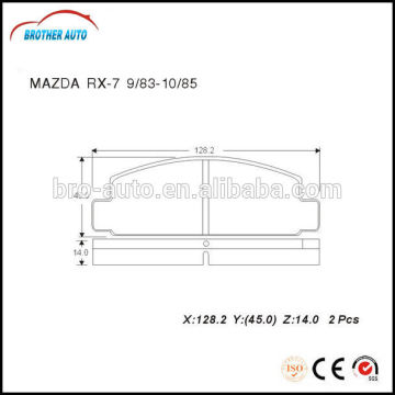 Durable good quality semimetal auto brake pad GDB176-D131 for Mazda car