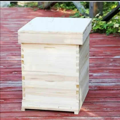 Automatic Chinese Wax-Coated Cedar Wood Honey Bee Hive with 7 Auto Frames for Beekeeping