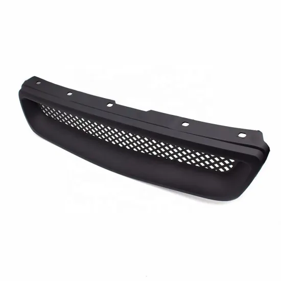 ABSType R Front Grill for 1996-1998 Honda Civic: Racing Black Car Grille