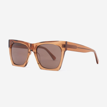 Rectangular Acetate Unisex Sunglasses