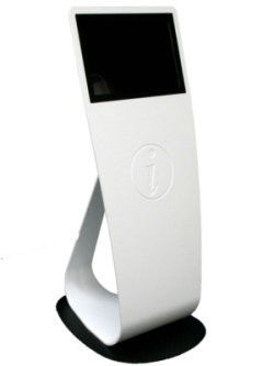 Self Service Touchscreen Queue Ticket Kiosk, Extra Slim Information, Floor Standing