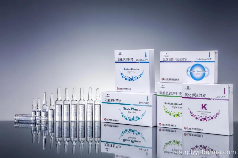 Inyección de clorhidrato de procaine en ampolas de vidrio