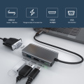 4 em 1 hub USB com HDMI VGA