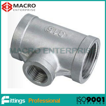 Stainless Steel 304/316 Reducing Tee with BSPT/NPT Threads