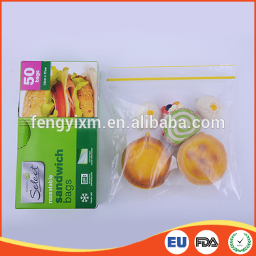 Kitchen artical custom zipper seal freezing bag