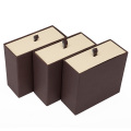 Cajón deslizante Embalaje de cinturón de lujo Caja de color marrón oscuro