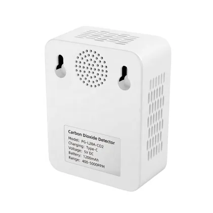 Smart Wall-Mounted CO2 Air Quality Detector with Rechargeable Battery