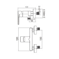 Badezimmer Messingmaterial Einer Hebel versteckter Duschmixer