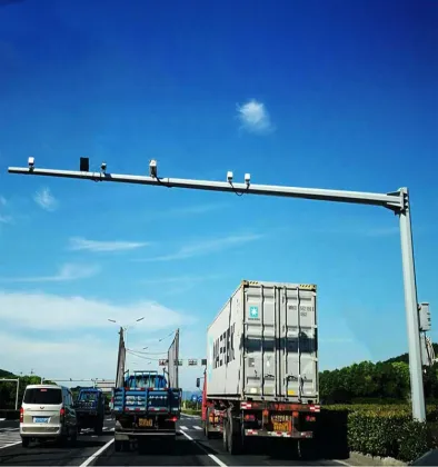 Supply residential road highway traffic camera monitoring pole electronic police light pole camera pole