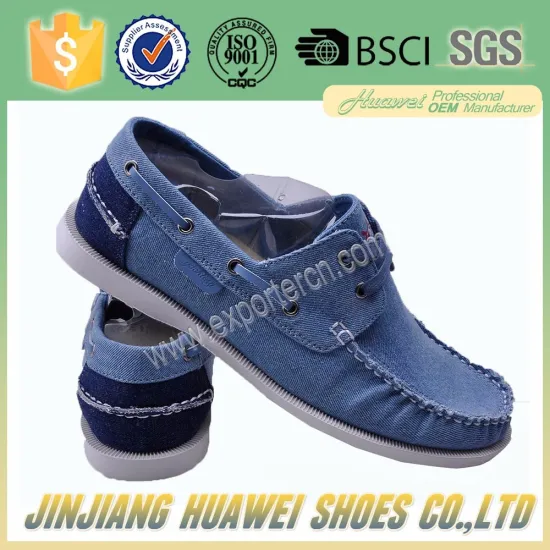 2016 Hot sale lace up men canvas boat shoes with good design
