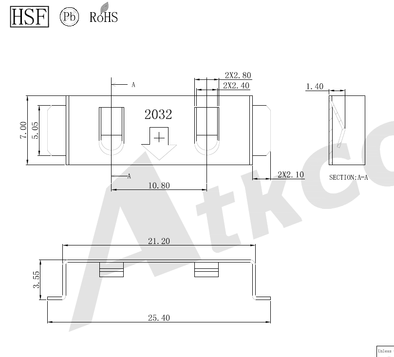 Nickel Plate Coin Cell Battery Retenue pour CR2025 CR2032