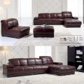Kulit Upholstered Chaise Bahagian Reclining Sofa