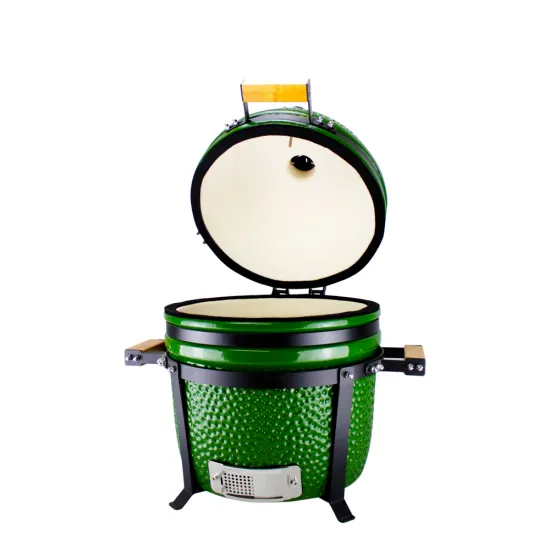 Big Green Top Kamado 15 inch table Pattern Ceramic barbeque Egg Grill Charcoal BBQ