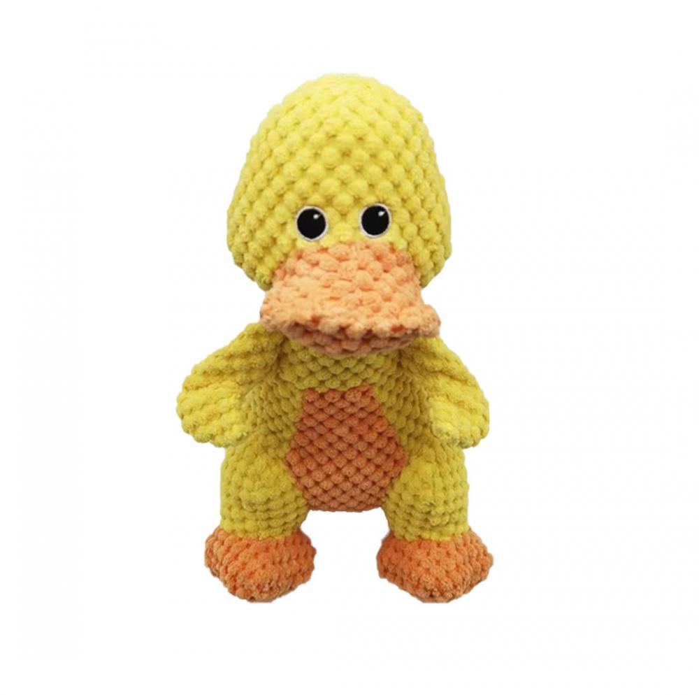 Hand-woven yellow duck plush comfort toy